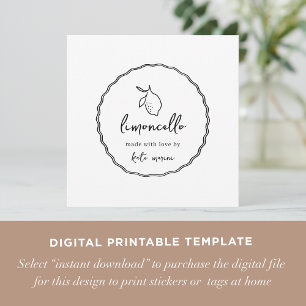 DOWNLOADABLE Dolce Vita Limoncello Tag Template