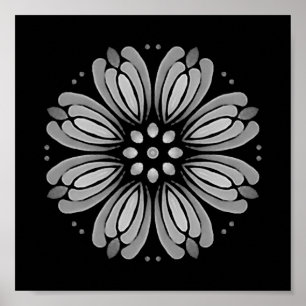 Downloadable Dot Your Own Floral Mandala Poster