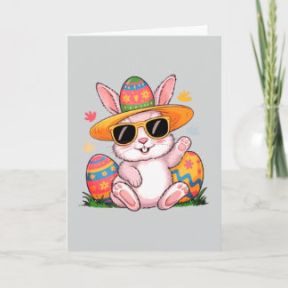 Downloadable Easter Bunny Folded Greeting Card