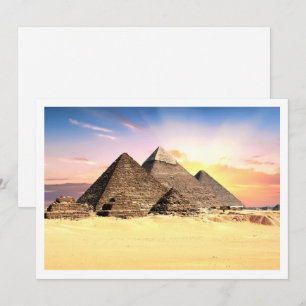 Downloadable Egyptian pyramids landscape Invitation