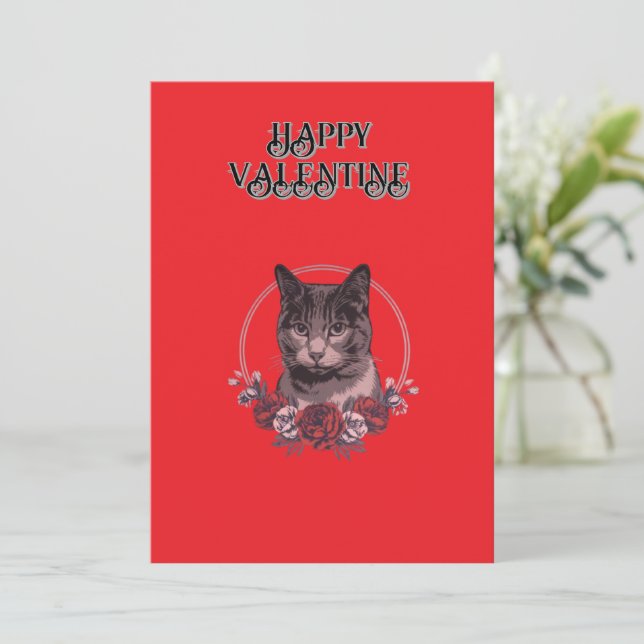 Downloadable Happy Valentine Card (Standing Front)