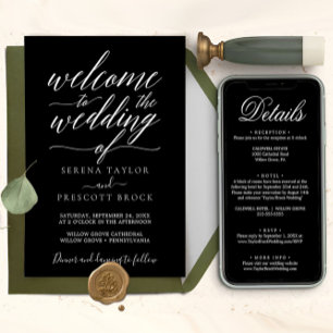 Downloadable Modern Minimal Calligraphy Wedding I Invitation