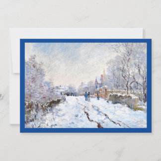 Downloadable Monet's Snow at Argenteuil landscape Invitation