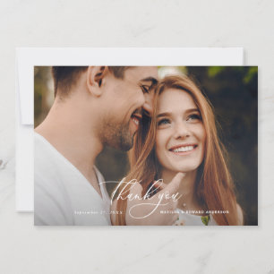 downloadable photo wedding thank you terracotta  invitation