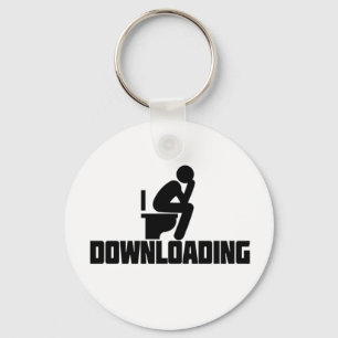 Downloading - Funny Toilet Pooping  Key Ring