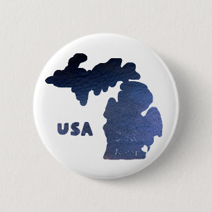 Downriver Michigan River 6 Cm Round Badge