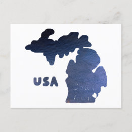 Downriver Michigan River Postcard