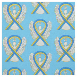 Down's Syndrome Awareness Ribbon Custom Material Fabric