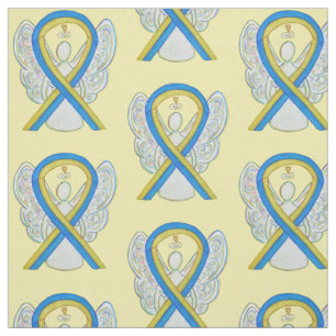 Down's Syndrome Awareness Ribbon Custom Material Fabric