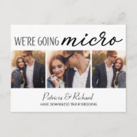 Downsize Wedding Announcement Cute 3 Photo