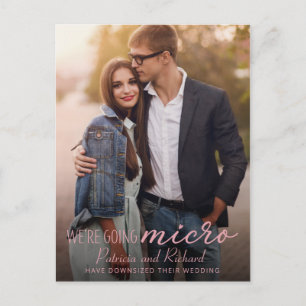 Downsize Wedding Announcement Cute Photo Postcard