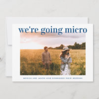 Downsized Micro Wedding Photo Classic Blue