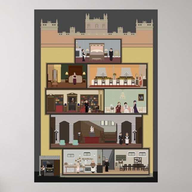 Downton Abbey  Pixel Art Poster (Front)