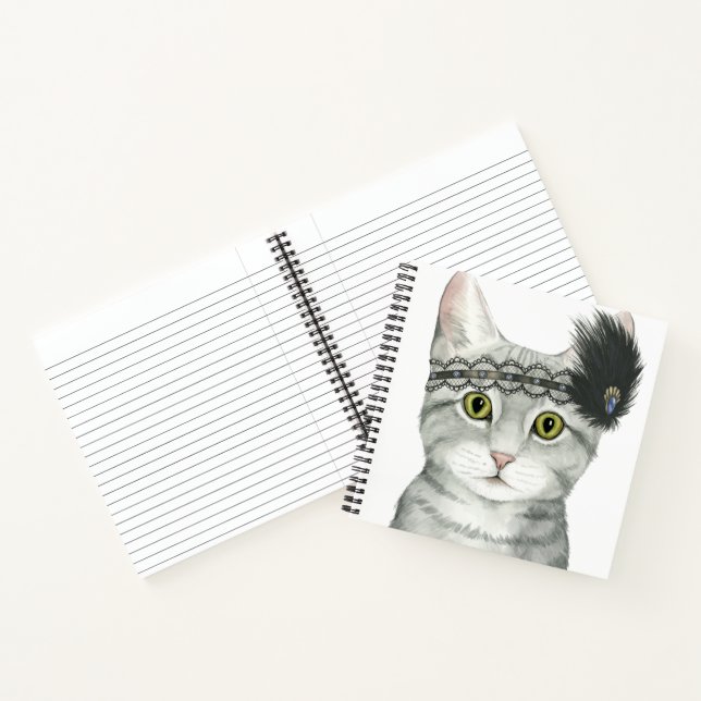 Downton Cat | Bejeweled With Lace Notebook (Inside)