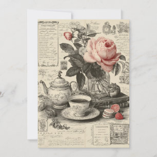 Downton Delight   Vintage Style Invitation