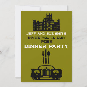 Downton Themed Dinner Party Invitation