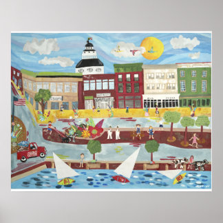 Downtown Annapolis in the Summer Poster