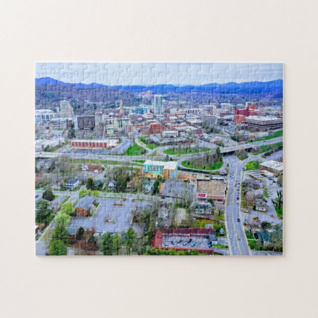 Downtown Asheville Aerial View Jigsaw Puzzle (Horizontal)