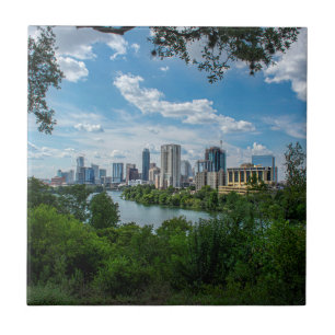 Downtown Austin Skyline from Norwood- Austin Texas Ceramic Tile