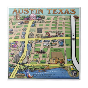 Downtown Austin Texas 14 Ceramic Tile