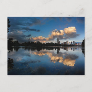 Downtown Austin Texas Skyline Sunset Ladybird Lake Postcard
