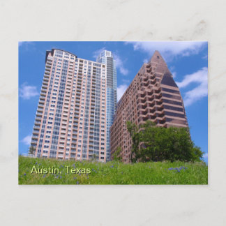 Downtown Austin with Bluebonnets Postcard
