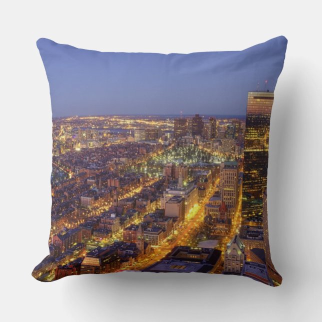 Downtown Boston and Hancock Tower Cushion (Front)