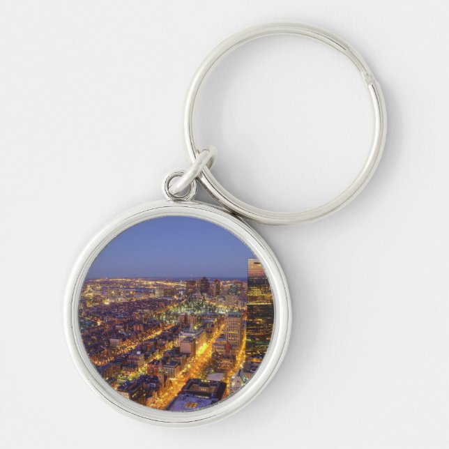 Downtown Boston and Hancock Tower Key Ring (Front)