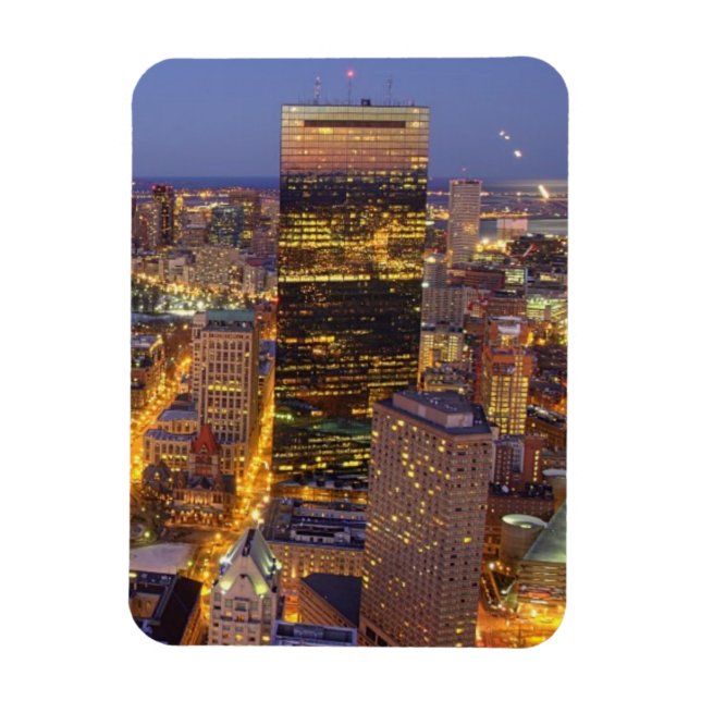 Downtown Boston and Hancock Tower Magnet (Vertical)