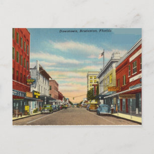 Downtown, Bradenton, Florida Postcard