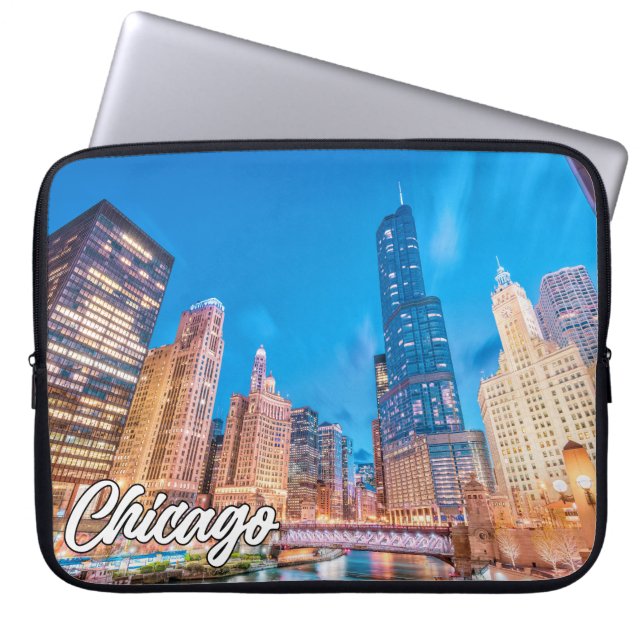 Downtown Chicago, Illinois, United States Laptop Sleeve (Front)