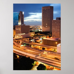 Downtown City View Poster