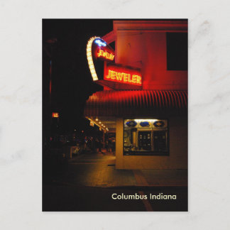 Downtown Columbus Indiana postcard