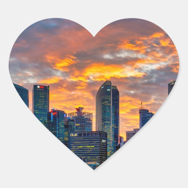 Downtown core heart sticker (Front)