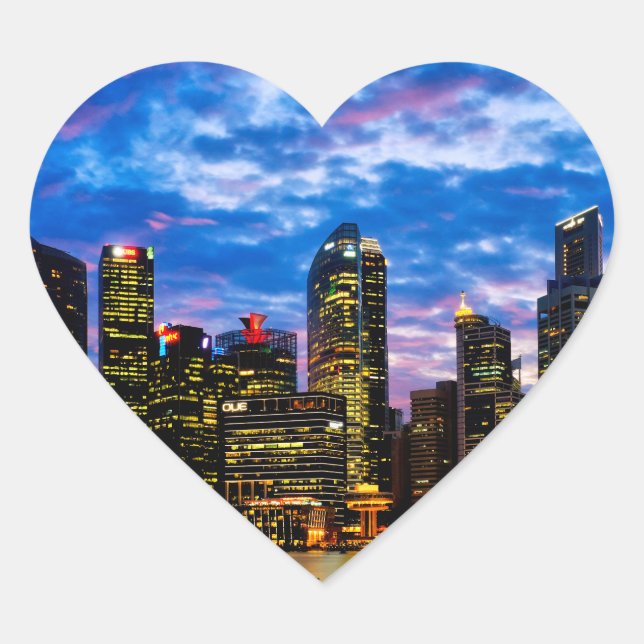 Downtown core heart sticker (Front)