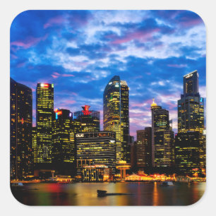 Downtown core square sticker