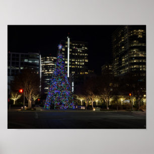 Downtown Dallas Christmas Poster