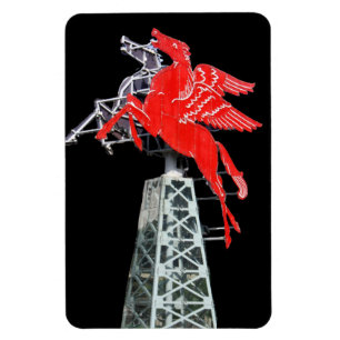 Downtown Dallas Pegasus Neon sign Magnet