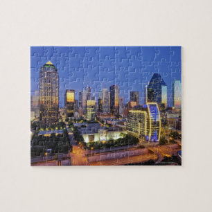 downtown dallas skyline jigsaw puzzle