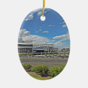 Downtown Denver Colorado City Skyline with Sports Ceramic Tree Decoration