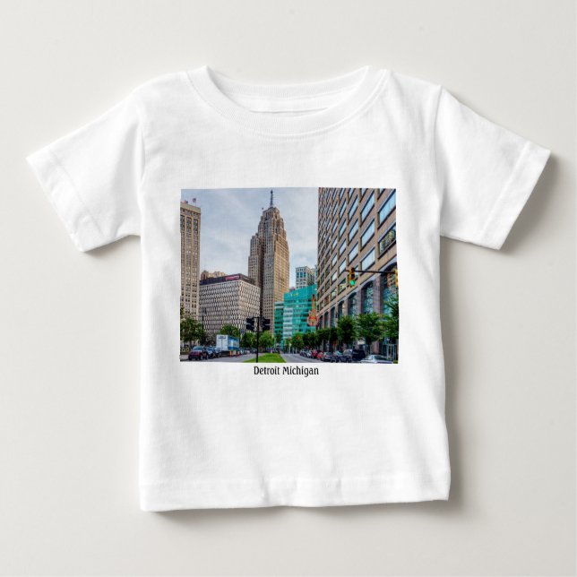 Downtown Detroit Baby T-Shirt (Front)