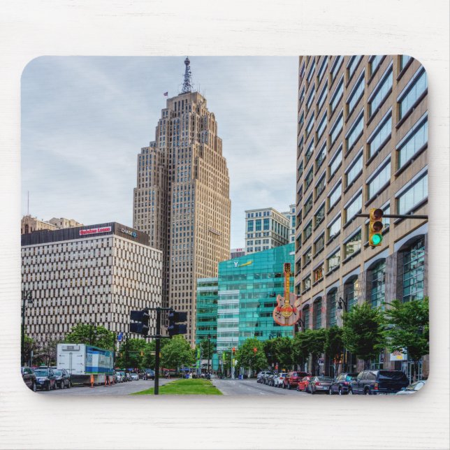 Downtown Detroit Mouse Pad (Front)