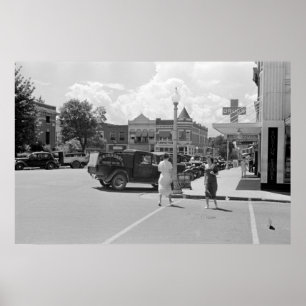 Downtown Fayetteville, Arkansas, 1930s Poster