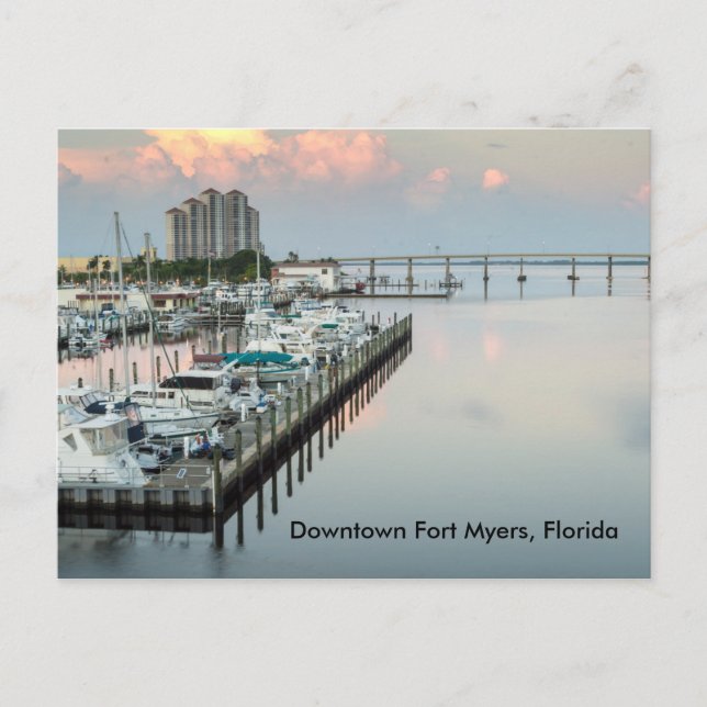 Downtown Fort Myers Florida Postcard (Front)