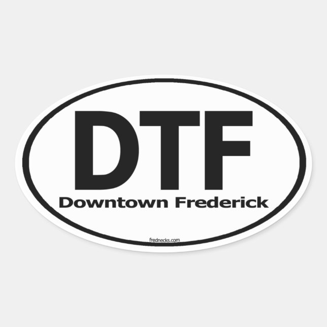 Downtown Frederick Decal Oval Sticker (Front)