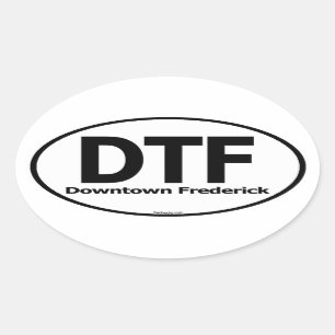 Downtown Frederick Decal Oval Sticker