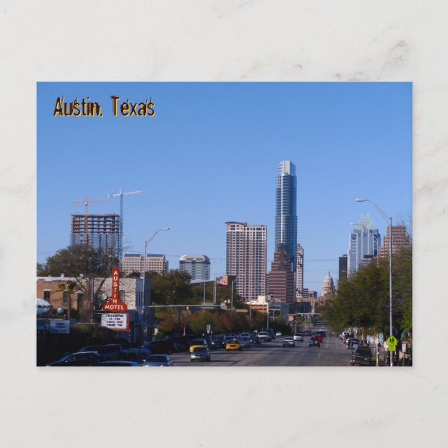 Downtown from South Congress Postcard (Front)