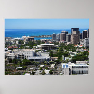 Downtown Honolulu City View Poster