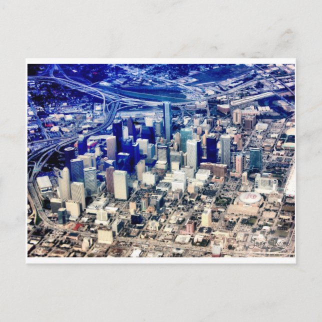 Downtown Houston Panoramic Postcard (Front)