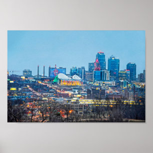 Downtown Kansas City Holiday Lights Poster
